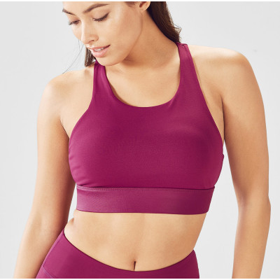 Custom Removable Padded Open Back Comfortable Camo Crop Top Sports bra-Aktik