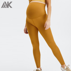 Custom Maternity Activewear High Waisted Maternity Yoga Pants Long Length-Aktik