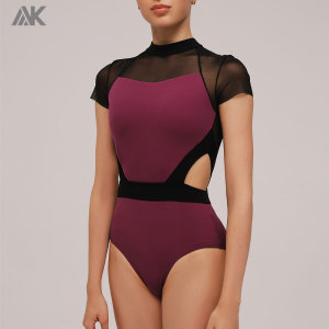 Custom Color Blocking And The Side Cut Outs Leotards Dance Outfits For Women-Aktik