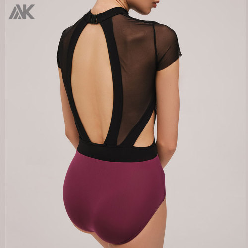 Custom Color Blocking And The Side Cut Outs Leotards Dance Outfits For Women-Aktik