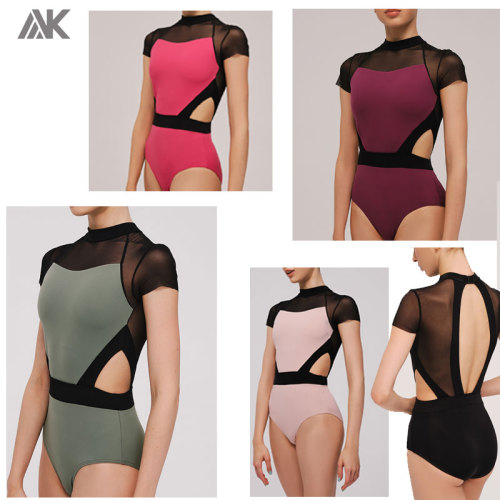 Custom Color Blocking And The Side Cut Outs Leotards Dance Outfits For Women-Aktik