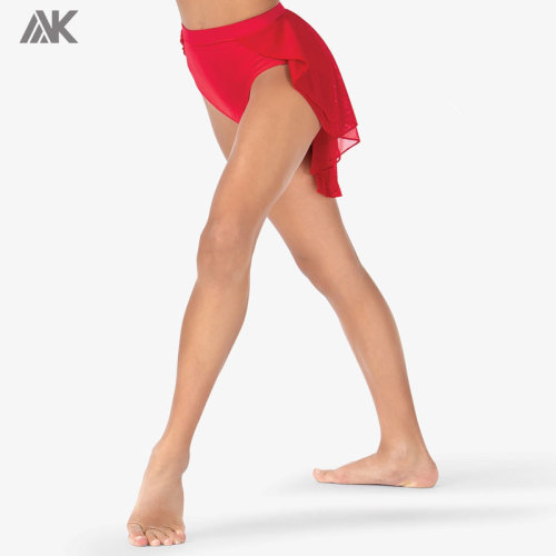 Custom Chiffon Drape With Layered Cascading Back Ballet Skirt for Women And Pull on Dance Skirt for Leotards-Aktik