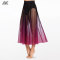 Custom Ombre Mesh Maxi Dance Skirts Long Gradient Color Swing Sheer Wrap Skirts for Modern Ballet Performance-Aktik