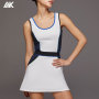 Custom High Performance Scoop Neck Breathable 8-way stretch Slim Golf Tennis Dress Built In Bra -Aktik