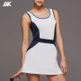 Custom High Performance Scoop Neck Breathable 8-way stretch Slim Golf Tennis Dress Built In Bra -Aktik