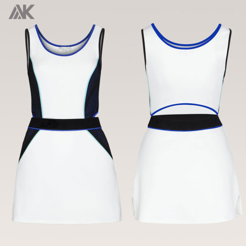 Custom High Performance Scoop Neck Breathable 8-way stretch Slim Golf Tennis Dress Built In Bra -Aktik