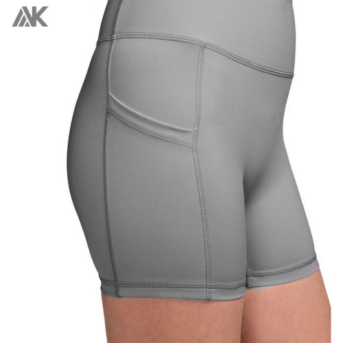 Custom Mid Rise Side Pockets Women's Gym Tennis Shorts 4"-Aktik