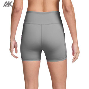 Custom Mid Rise Side Pockets Women's Gym Tennis Shorts 4