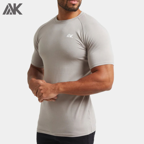 Custom Cotton Raglan-Cut Sleeves Men's Muscle Fit T-shirt  -Aktik