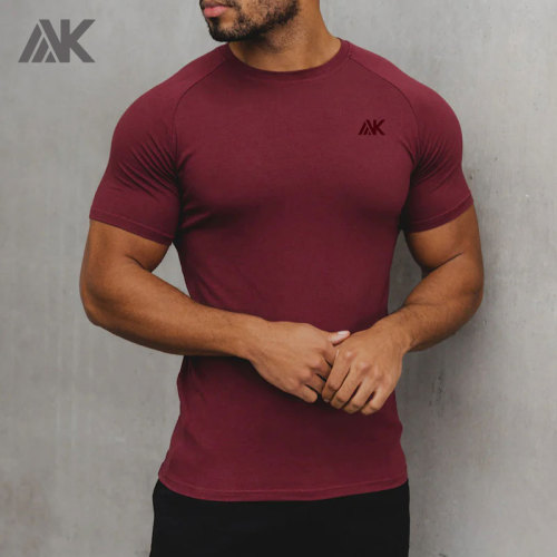 Custom Cotton Raglan-Cut Sleeves Men's Muscle Fit T-shirt  -Aktik