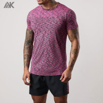 Custom  Space Dye Panel Men's Woven Slim Fit  Shorts With Zip Pockets