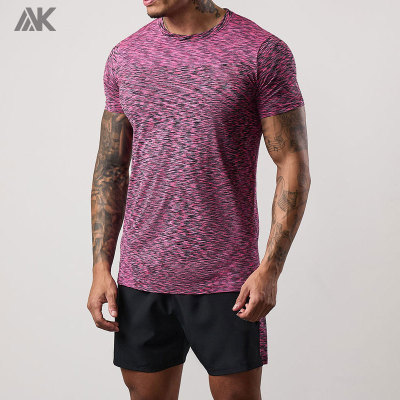 Custom  Space Dye Panel Men's Woven Slim Fit  Shorts With Zip Pockets