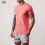 Custom  Space Dye Panel Men's Woven Slim Fit  Shorts With Zip Pockets