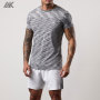 Custom  Space Dye Panel Men's Woven Slim Fit  Shorts With Zip Pockets