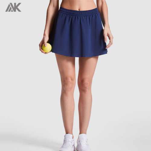 Custom Lightweight And Elastic Technical Tennis Skirts For Women Built In Shorts-Aktik