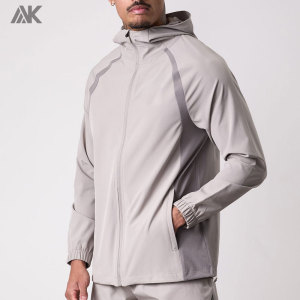 Custom Polyester Premium Tracksuit Top  Raglan Sleeve Men's Hoodies Jacket-Aktik