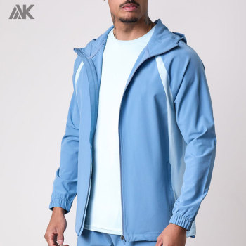Custom Polyester Premium Tracksuit Top  Raglan Sleeve Men's Hoodies Jacket-Aktik