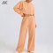 Custom Cotton Flares Pants With Side Slip Pockets Mid-rise Pull-on Women's Wide-leg Joggers Sweatpants-Aktik