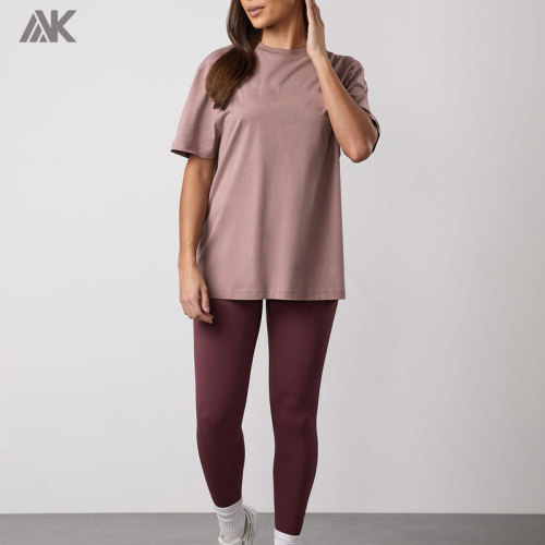 Custom Cotton Relaxed fit Boyfriend Tee Crew neck Women's T-shirt  -Aktik