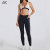 Custom Active Contrast Leggings And Layered Sports Bra Set New Women's Fitness Set-Aktik
