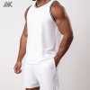 Custom Polyester  Casual/Gym Wear  Men's Vest  Linear Print Men Mesh Tank Tops-Aktik