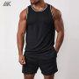 Custom Polyester  Casual/Gym Wear  Men's Vest  Linear Print Men Mesh Tank Tops-Aktik