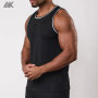 Custom Polyester  Casual/Gym Wear  Men's Vest  Linear Print Men Mesh Tank Tops-Aktik