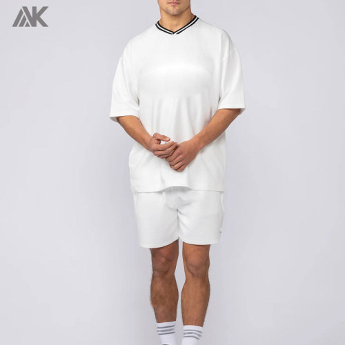 Custom Rib Cotton  Breathable Feel Men's Shorts  Mid-weight  Relaxed Fit  Men Everyday Jersey Short With Side Pockets-AKTIK