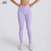 Custom Soft Active Twist-Front Women's Leggings Mid-rise Elasticated Waistband Tight -Aktik