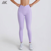 Custom Soft Active Twist-Front Women's Leggings Mid-rise Elasticated Waistband Tight -Aktik