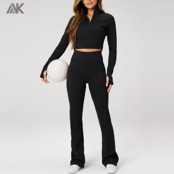 Custom Cold Weather Long-Sleeve Half-Zip Top And Sweat wicking Womens Jacket-Aktik