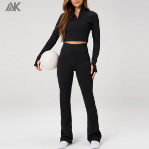 Custom Cold Weather Long-Sleeve Half-Zip Top And Sweat wicking Womens Jacket-Aktik