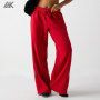 Custom Fashion Cozy Fleece Wide Leg Women's Sweatpant Relaxed Fit Woman Joggers-Aktik