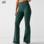 Custom High-Waisted Sweat Wicking Women's Leggings  4-Way Stretch Flare Pant-Aktik