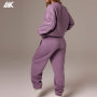 Custom Soft And Breathable Brushed Cotton-blend Jersey Women's Sweatsuit  Oversized sweatshirt  And Relaxed mid-rise joggers-Aktik