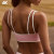 Custom Soft Active Low-impact Support Sports Bra Contrast Ribbed Women's Bra -Aktik