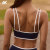 Custom Soft Active Low-impact Support Sports Bra Contrast Ribbed Women's Bra -Aktik