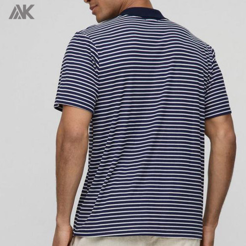 Custom Minimalistic Vibes Regular Fit Polos Shorts Sleeve Stripe Button Polo -Aktik