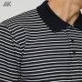Custom Minimalistic Vibes Regular Fit Polos Shorts Sleeve Stripe Button Polo -Aktik