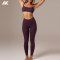 Custom Mid-rise Ruched Active leggings And Seam-Detail Sports Bra Women's Activewear Set-Aktik