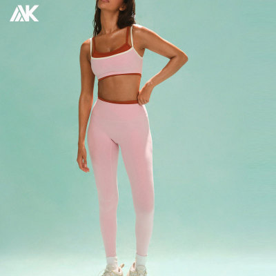 Custom buttery-soft lightly brushed Activewear Sets Double layer waistband Gym Sets-Aktik
