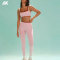 Custom buttery-soft lightly brushed Activewear Sets Double layer waistband Gym Sets-Aktik