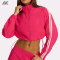 Custom Women Zip-up  Crop Track Jacket  Flattering Silhouette Women's Jackets-Aktik