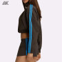 Custom Women Zip-up Crop Track Jacket Flattering Silhouette Women's Jackets-Aktik