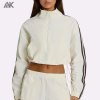 Custom Women Zip-up  Crop Track Jacket  Flattering Silhouette Women's Jackets-Aktik