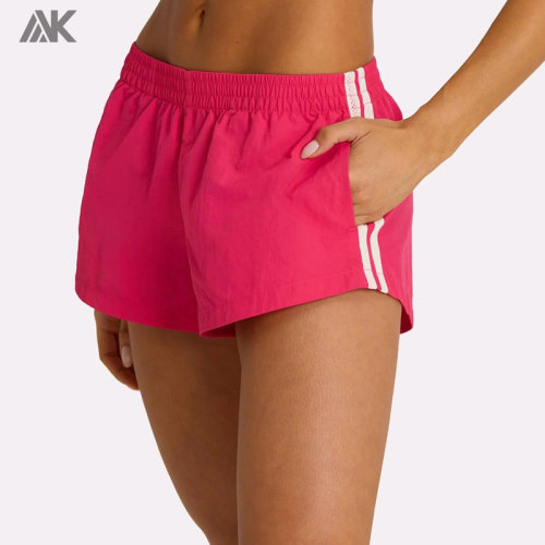 Custom Lightweight Airy Woven Track Shorts Relaxed Women's Short-Aktik