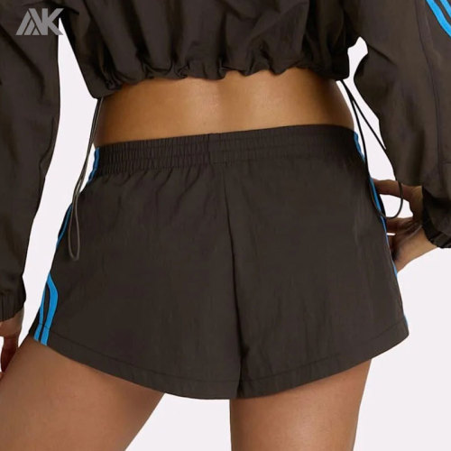 Custom Lightweight Airy Woven Track Shorts Relaxed Women's Short-Aktik