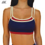 Custom Cloud Training Crop Cami Women's Double-layer With Contrast Sports Bra -Aktik