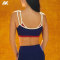 Custom Cloud Training Crop Cami Women's Double-layer With Contrast Sports Bra -Aktik