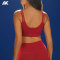 Custom Cloud Training Crop Cami Women's Double-layer With Contrast Sports Bra -Aktik